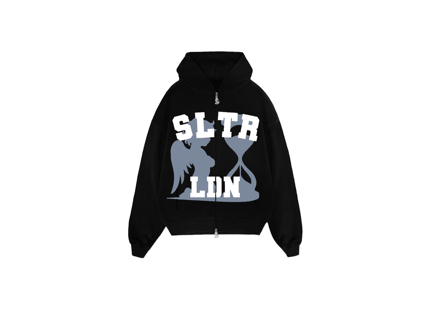 Patience Zip Up Hoodie (Black)
