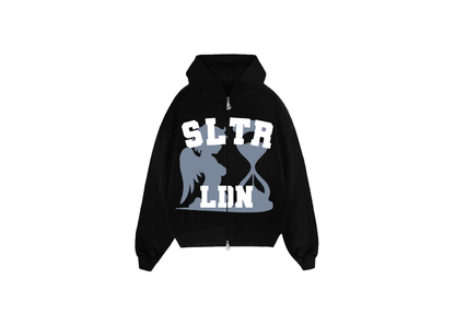 Patience Zip Up Hoodie (Black)