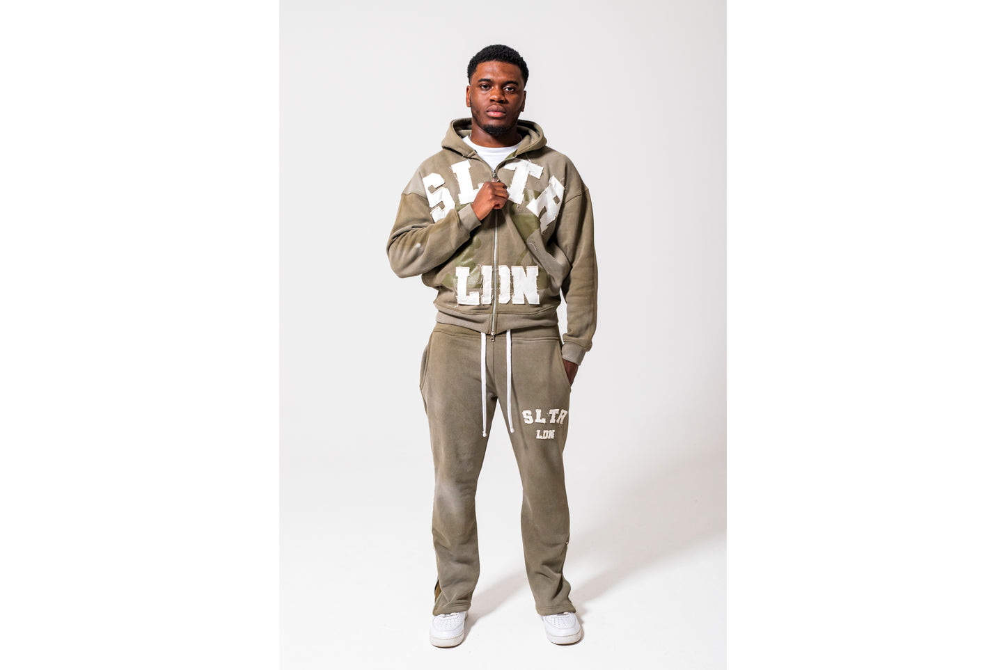 Patience Zip Up Hoodie (Acid)
