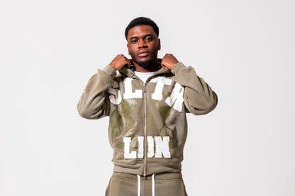 Patience Zip Up Hoodie (Acid)