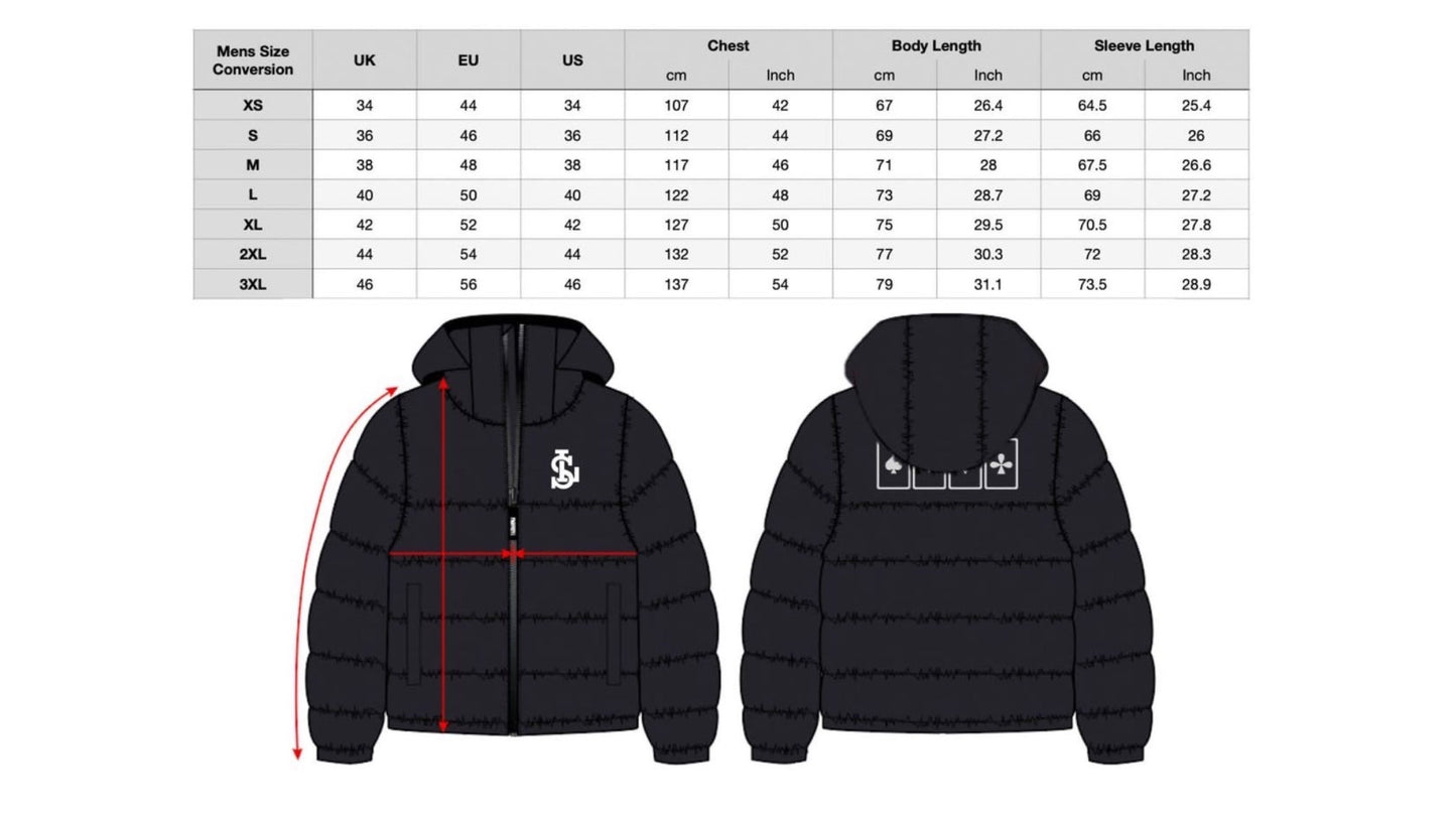 SL Puffer Jacket (Stone Blue) Hooded
