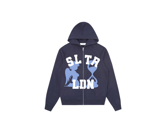 Patience Zip up Hoodie (Navy)