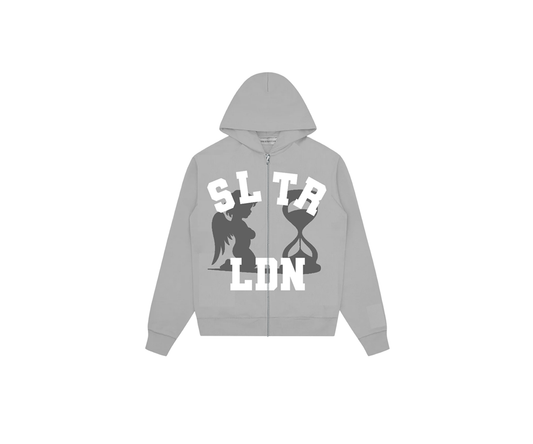 Patience Zip Up Hoodie (Marl Grey)
