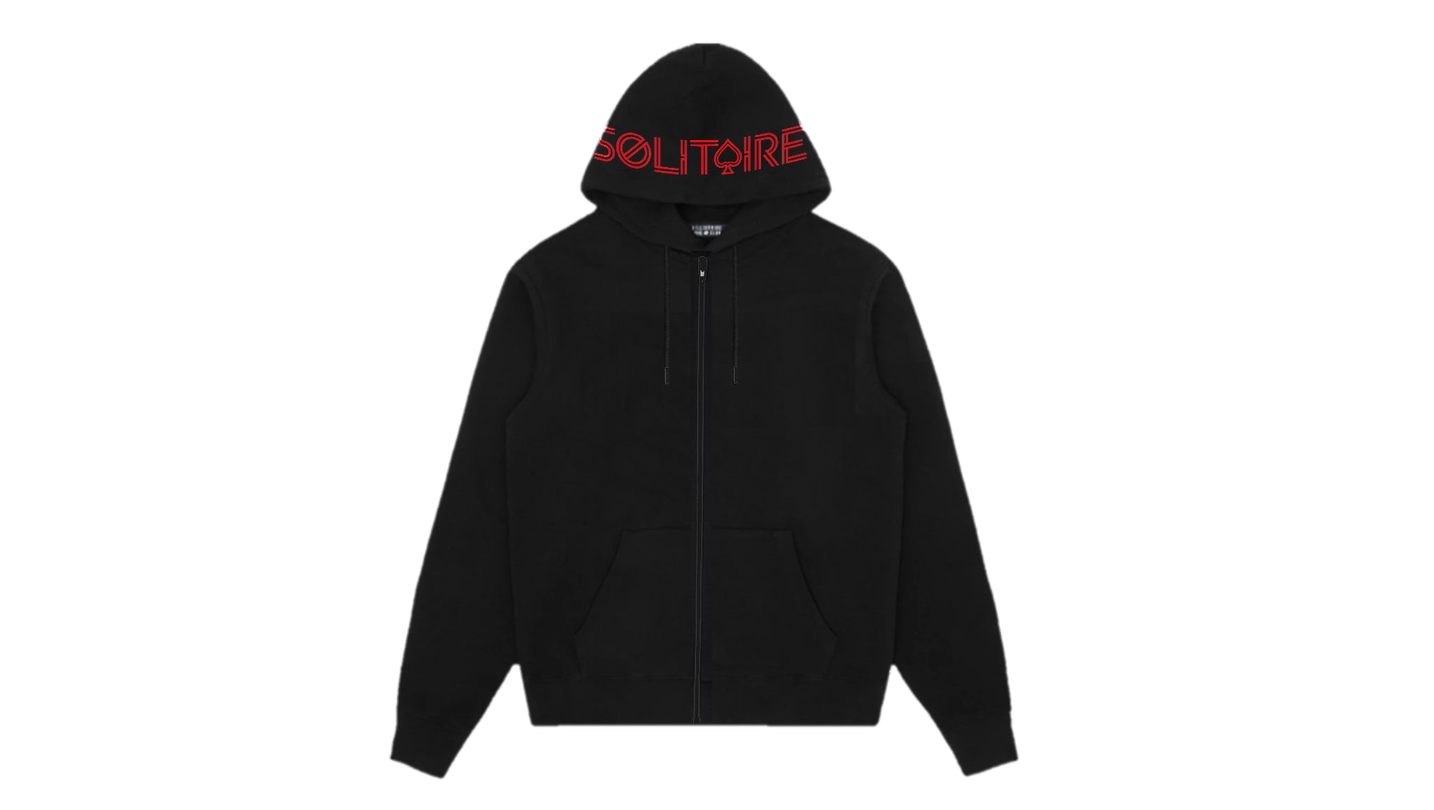 Solitaire Zipped Hoodie (Red)
