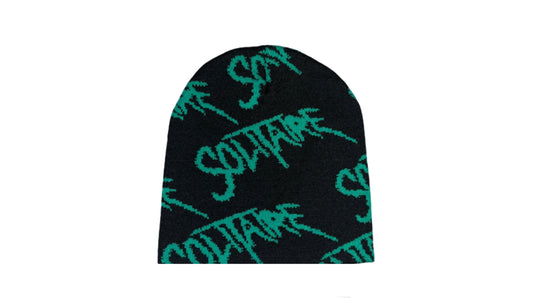 WildCard Beanie (Black/Green)